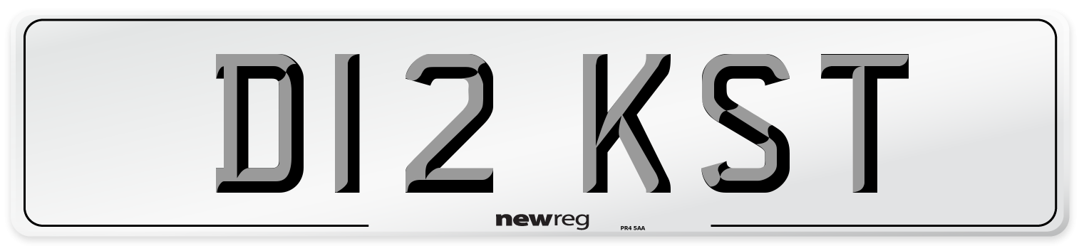 D12 KST Number Plate from New Reg